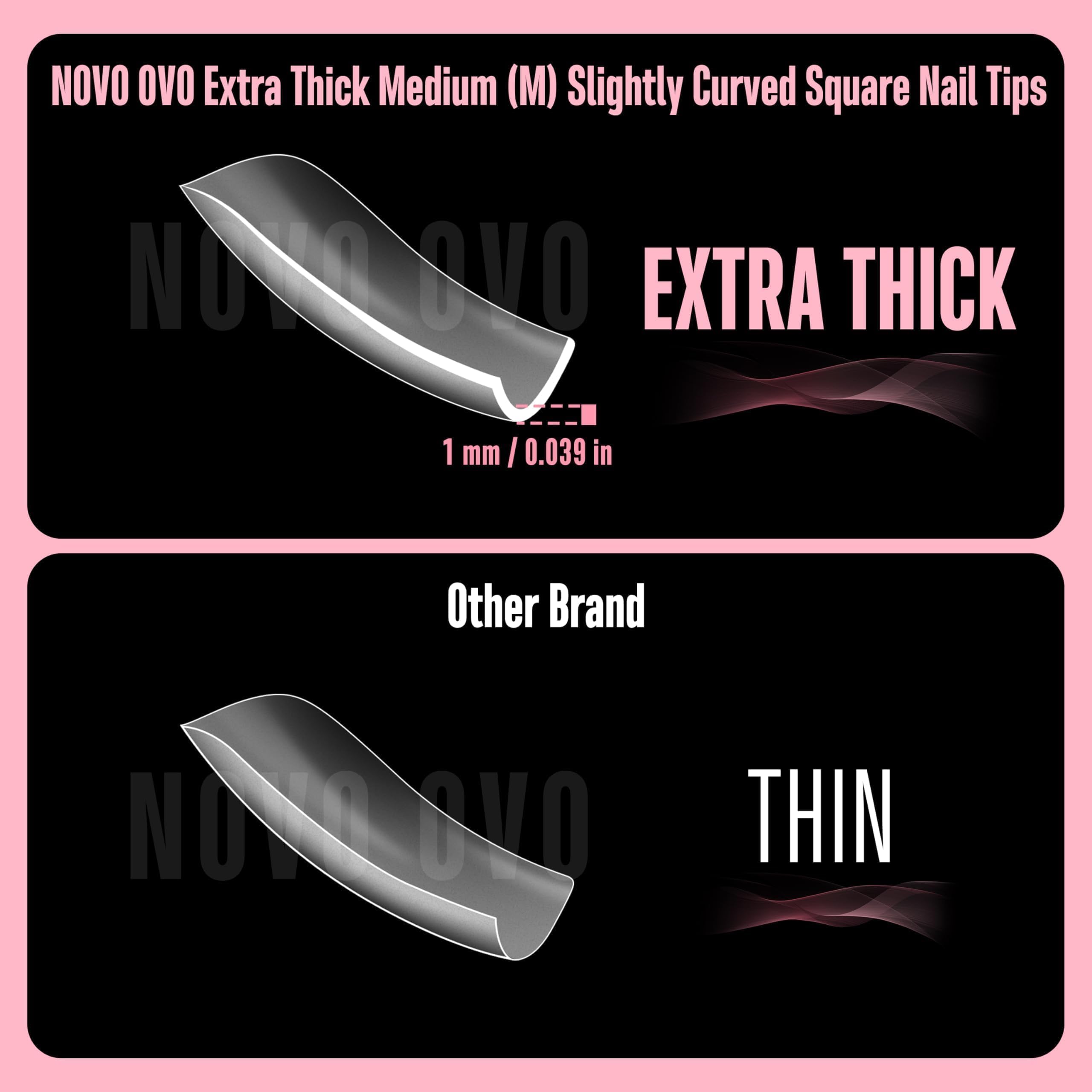 NOVO OVO Halloween Medium Slightly Curved Nail Tips Press on Full Cover - Image 2