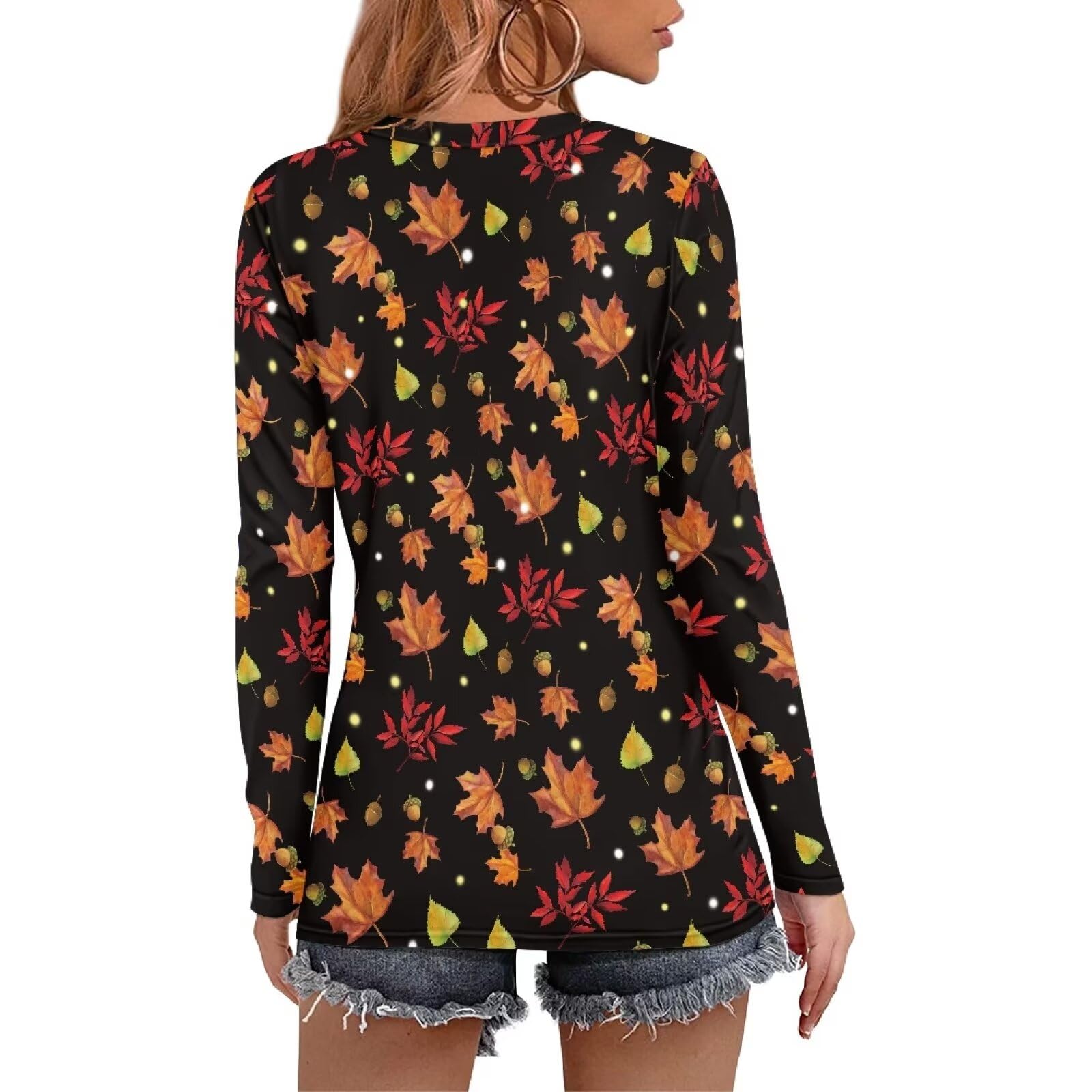T-shirt da donna a maniche lunghe oversize girocollo slim fit ad asciugatura rapida vestibilità ampia