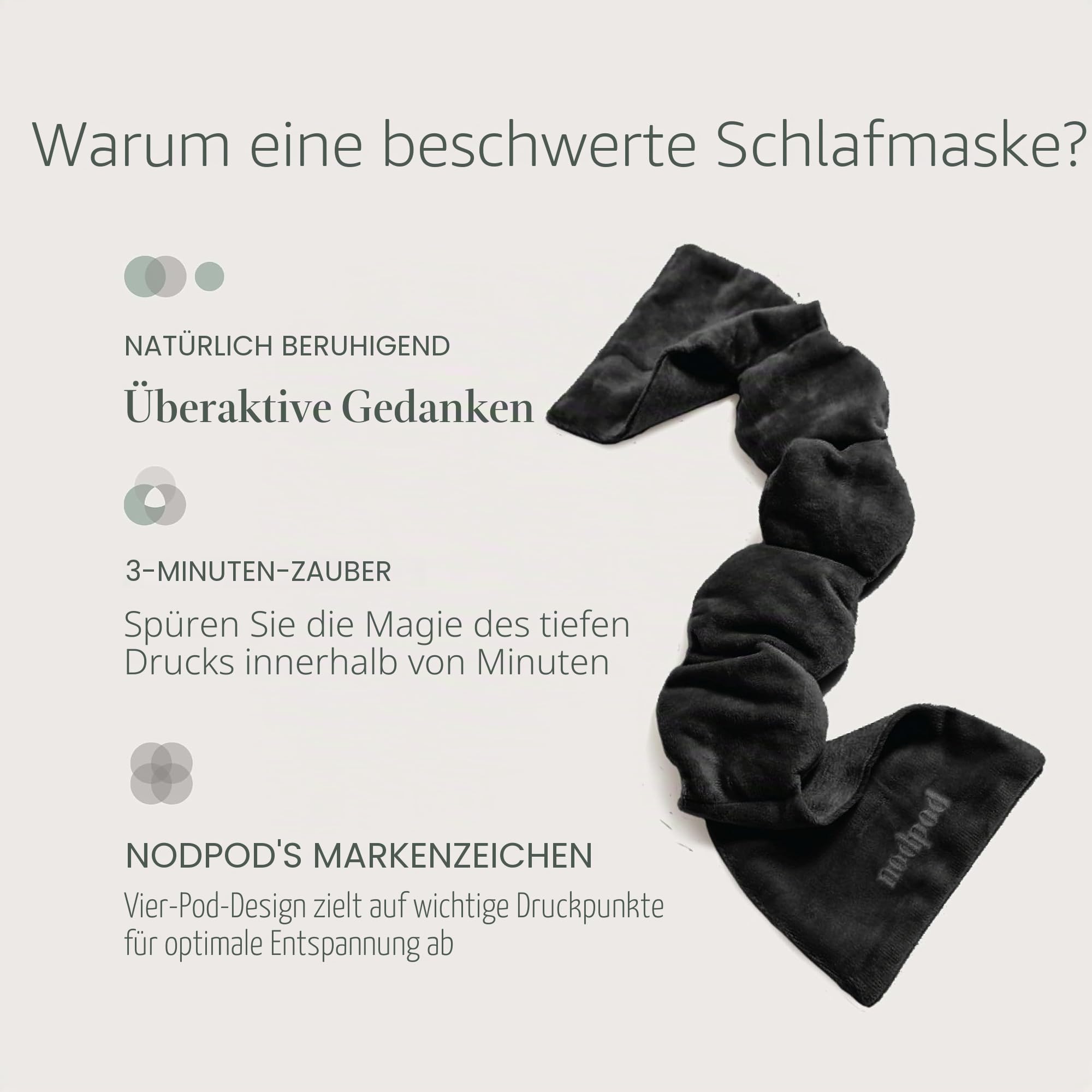nodpod sanften Druck = besser schlafen. Natürlich reduziert Stress und Angst Wenn Sie Werbung Deep Sleep 28" Long schwarz
