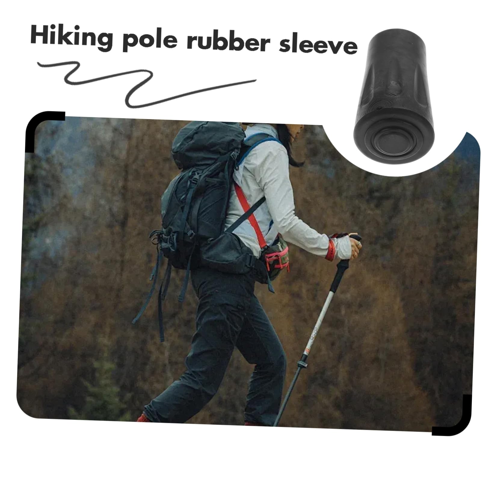 50pezzi Per Bastoni Trekking Tappi Ricambio Per Bastoni Hiking Coperture Antiscivolo Per Trekking e Accessori Multifunzionali
