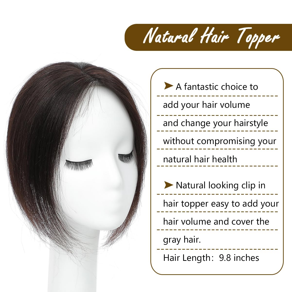 Amazon.com : forfeels Hair Toppers For Women 9.8 display picture 3