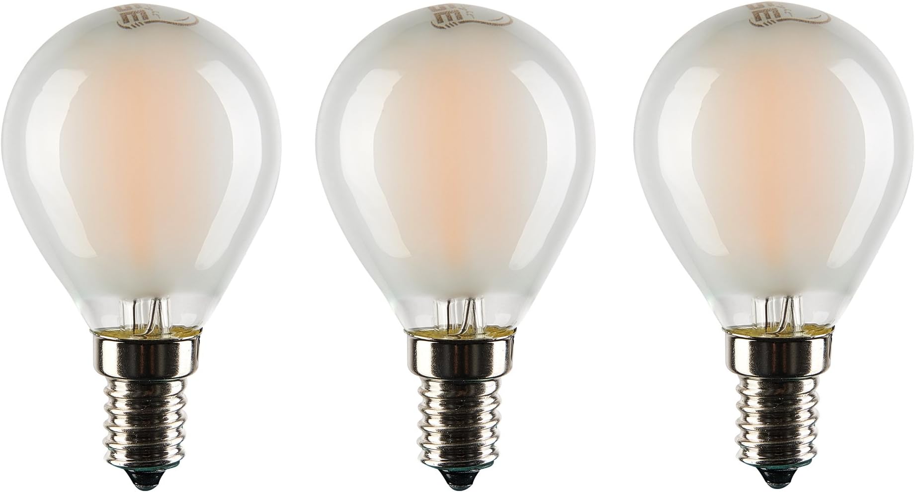 ASELIHGT G45 4W Edison Light Bulbs LED,Golf Ball Light Bulb,E14 Frosted Glass Dimmable 2700k Led Filament Bulbs,Led bulb G45A-E14-Frosted,Pack of 3 [Energy Class A++]