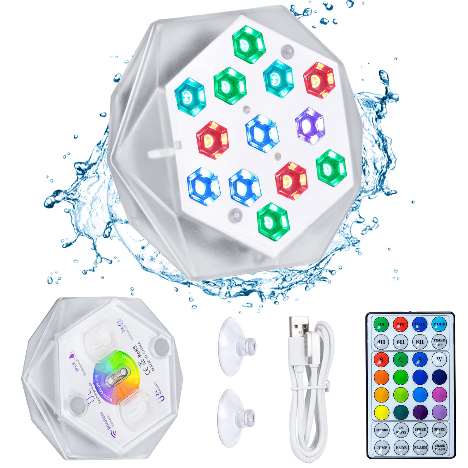 Buy Rechargeable LED Pool Lights for Above Ground Pools,Submersible