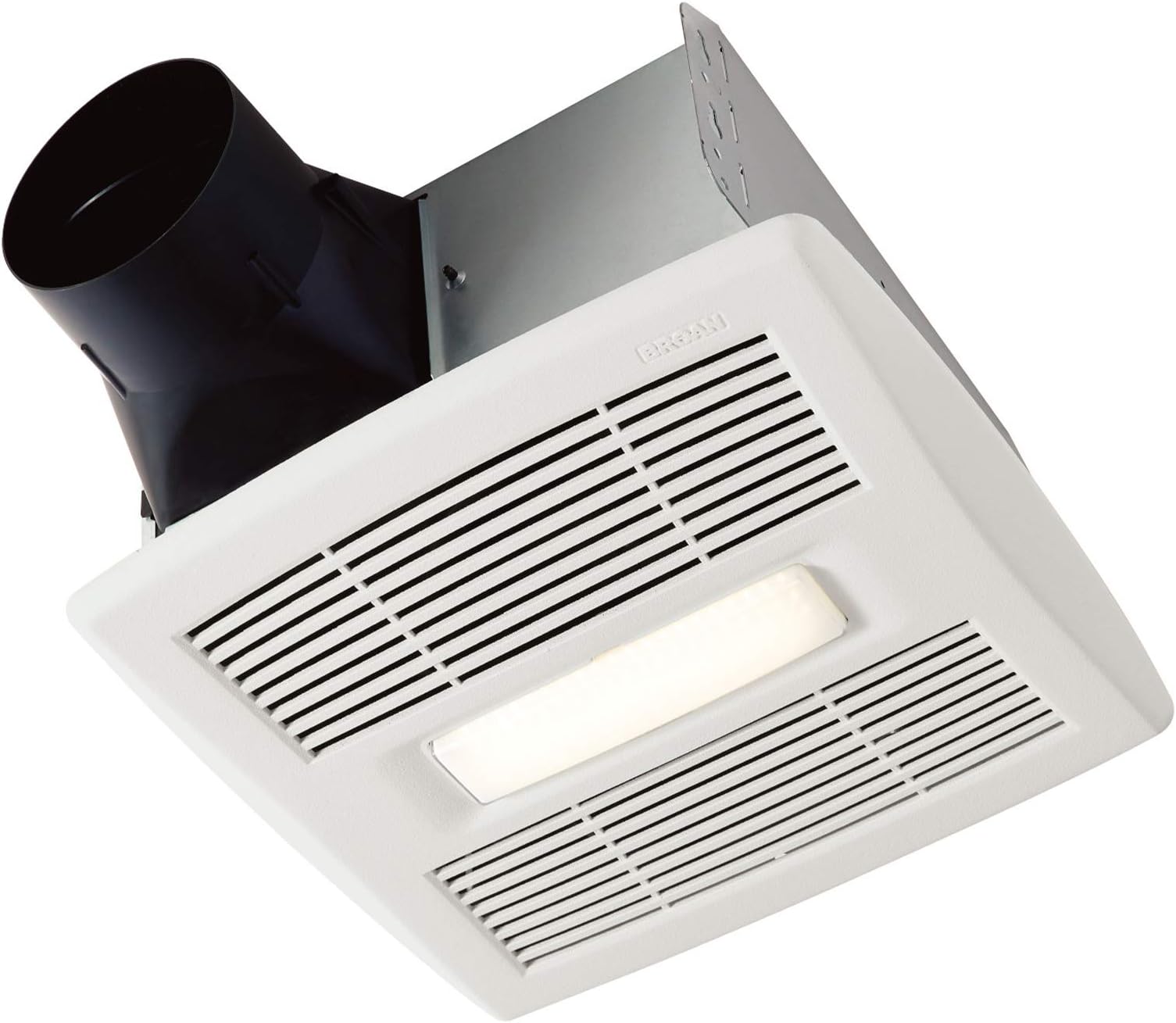 Bathroom Exhaust Fan with LED Light and Roomside Installation, Energy Star Certified, 110 CFM, Very Quiet 1.0 Sones White, AE110L