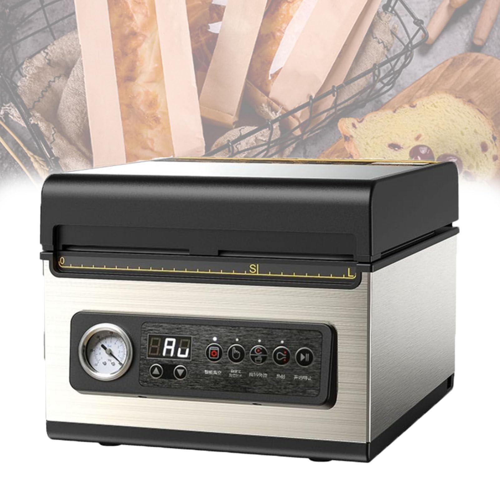 Machine à Emballer sous Vide Professionnelle pour Une FraîCheur ProlongéE, Chambre AdaptéE Aux Liquides Et Aux Viandes, pour Les Cuisines Domestiques Et Professionnelles