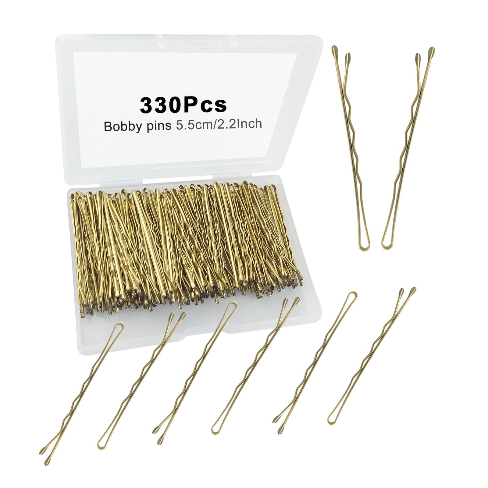 Brown Bobby Pins - 330 Count & Cute Box -20