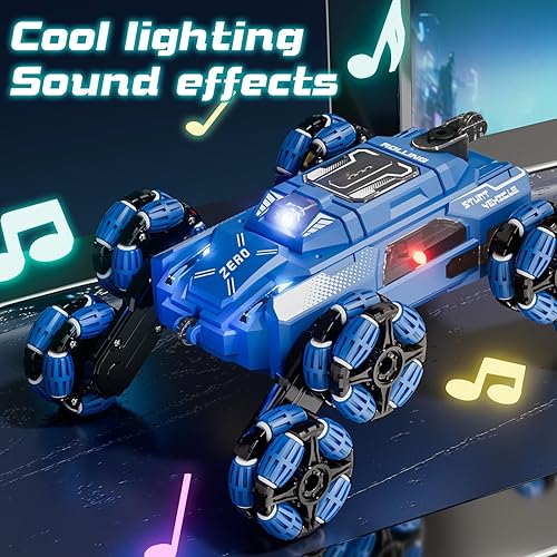 Miniatura 5 de Coche de acrobacias a control de gestos de 8 ruedas, juguetes de cumpleaños para niños de 6, 7, 8, 12, 13 y 14 años, control remoto de 2.4 GHz,