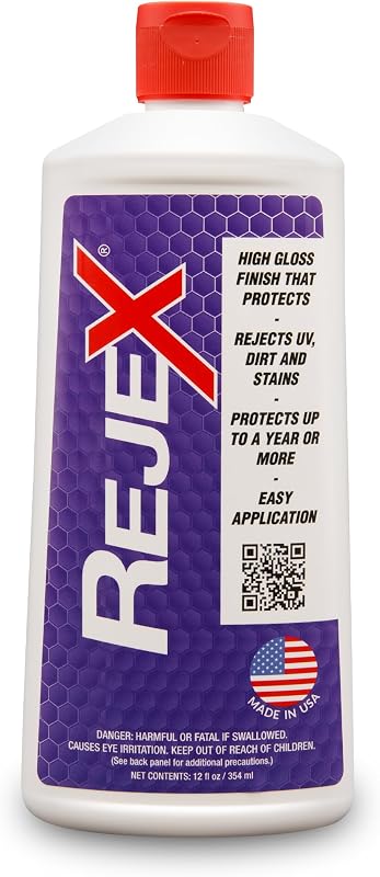 RejeX High Gloss Finish, Long-Lasting Polymer Coating, 12 Fl Oz | For Cars, Trucks, Boats, RVs, Motorcycles, Aircraft, Glass, Painted Metal, Fiberglass, Acrylic, Gel Coat & Plastic Surface