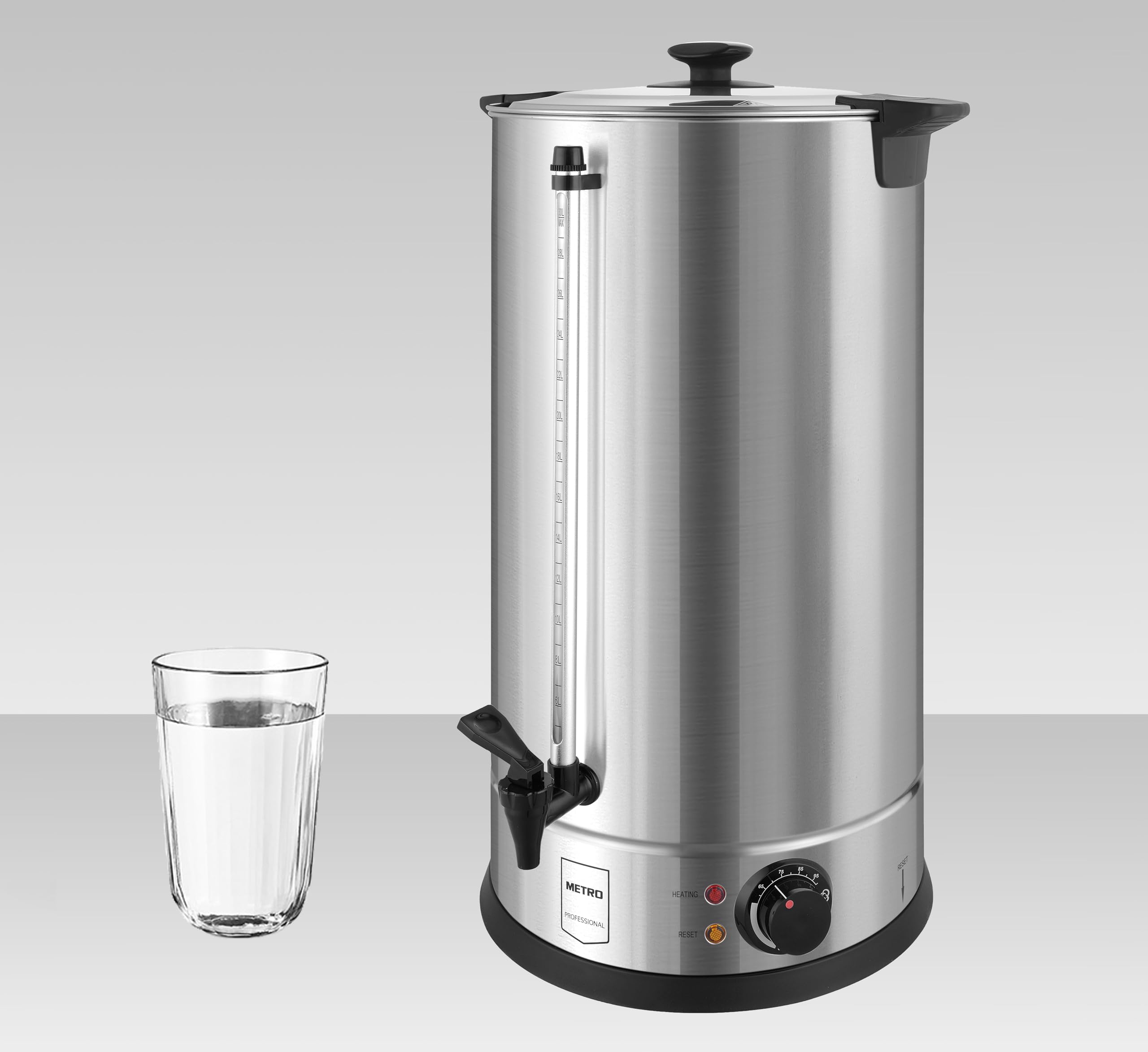 METRO Professional Hervidor Dispensador GWB1030, acero inoxidable, 30 L, 200 tazas/53min, 55-100°C, 2600 W