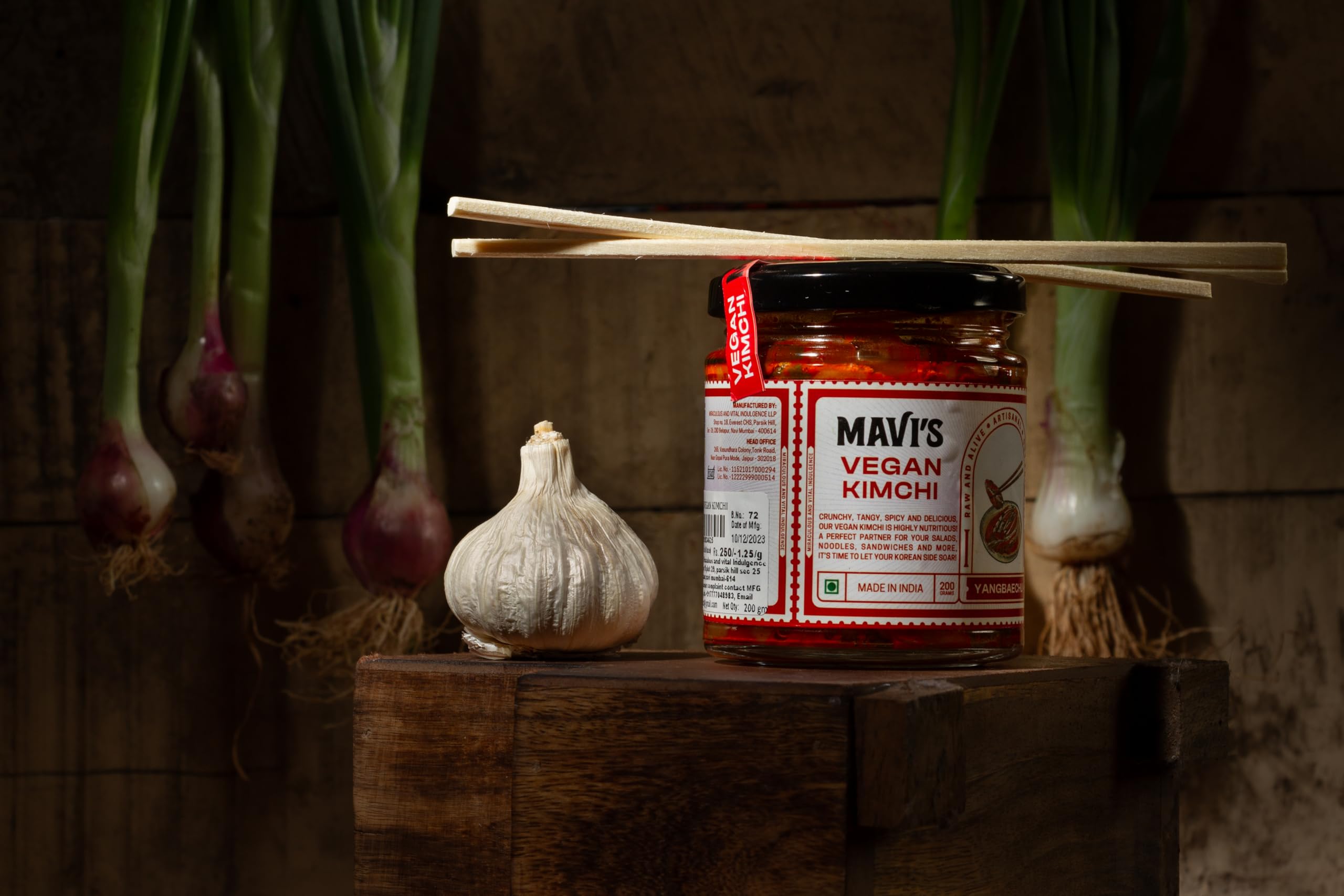 MAVI's Vegan Kimchi Combo | Korean Cabbage Kimchi | Artisanal Probiotic Pickle | Natural, Organic & Vegan | No Preservatives, No Artificial Flavour or Colour | Pack of 2 (200g) 4