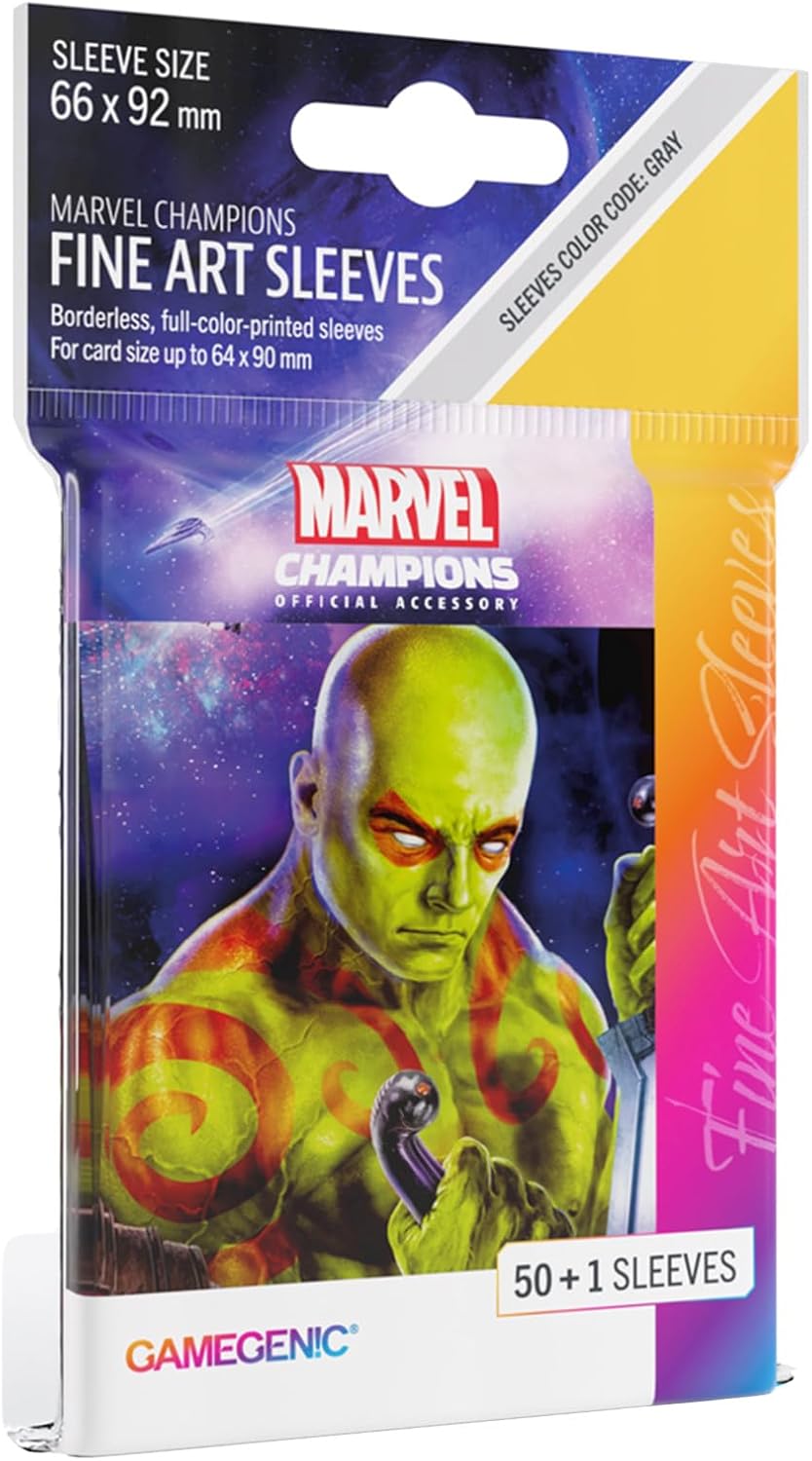 Gamegenic Marvel Champions The Card Game Official Star-Lord Fine Art Sleeves Pack of 50 Art Sleeves and 1 Clear Sleeve Card Game Holder Use with TCG and LCG Games Made by Fantasy Flight Games