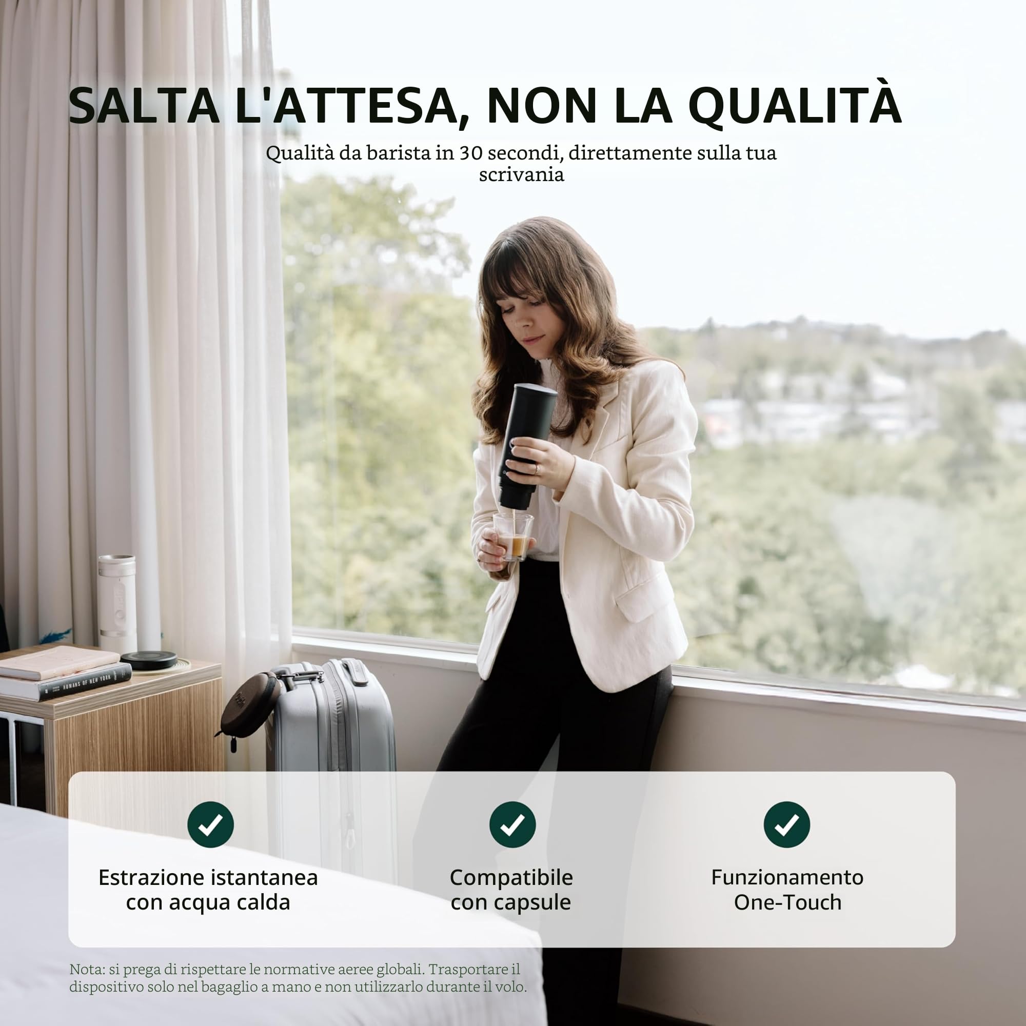 OutIn Nano Macchina da caffè espresso elettrica portatile Custodia Protettiva in EVA