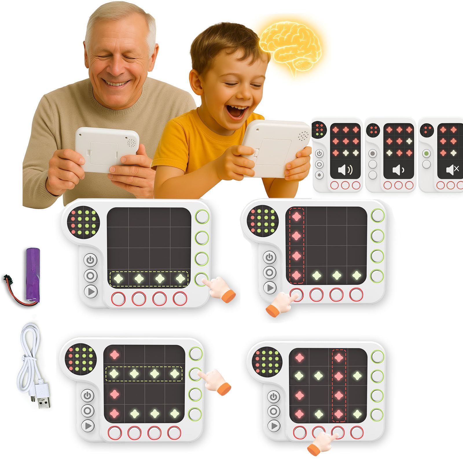IPLAYBLOOM Rechargeable Brain Game