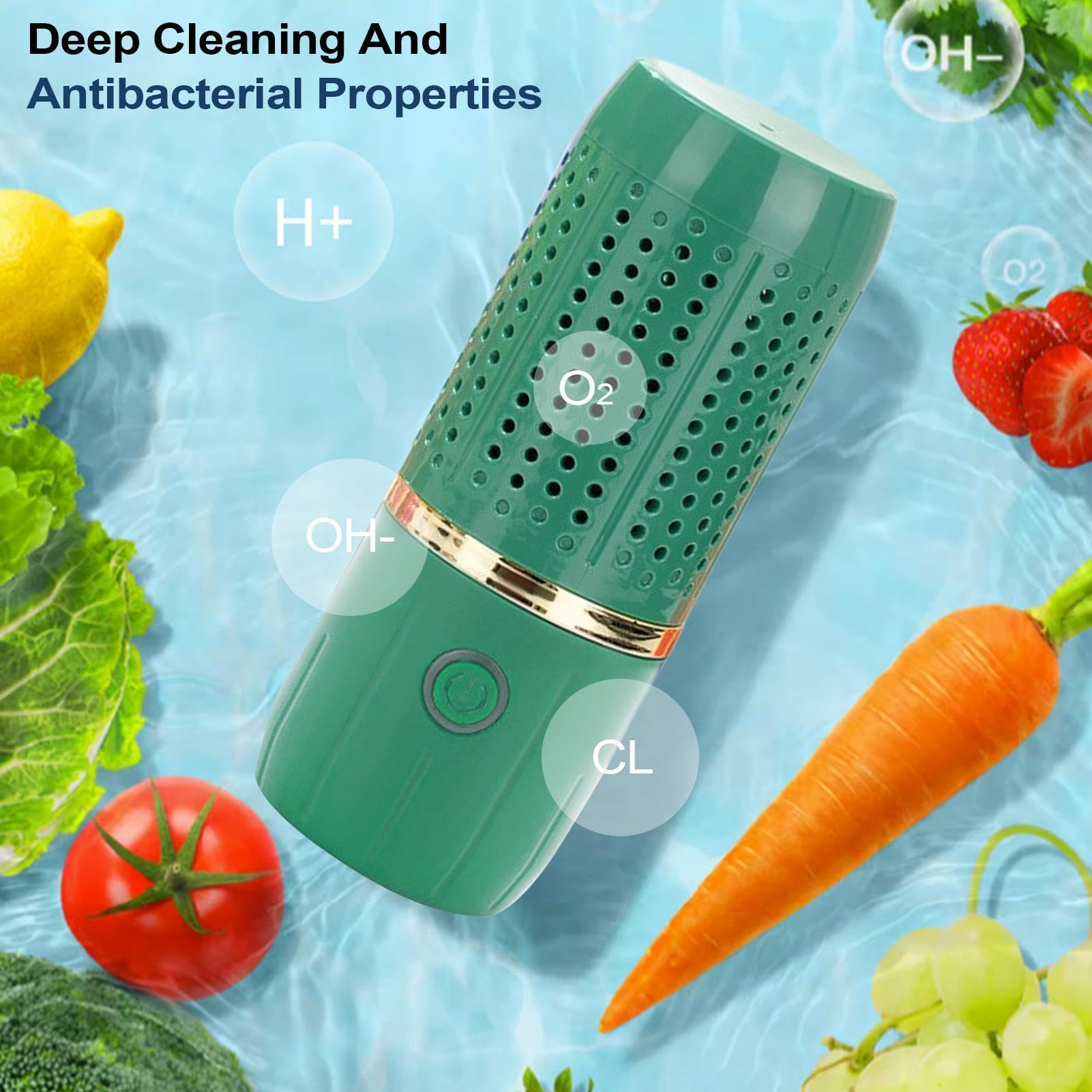 Fruit and Vegetable Washing Machine | Multifunctional USB Rechargeable Food Purifier | Kitchen Cleaning Machines | for Seafood, Rice Meat Food Cleaning Machine — view 9