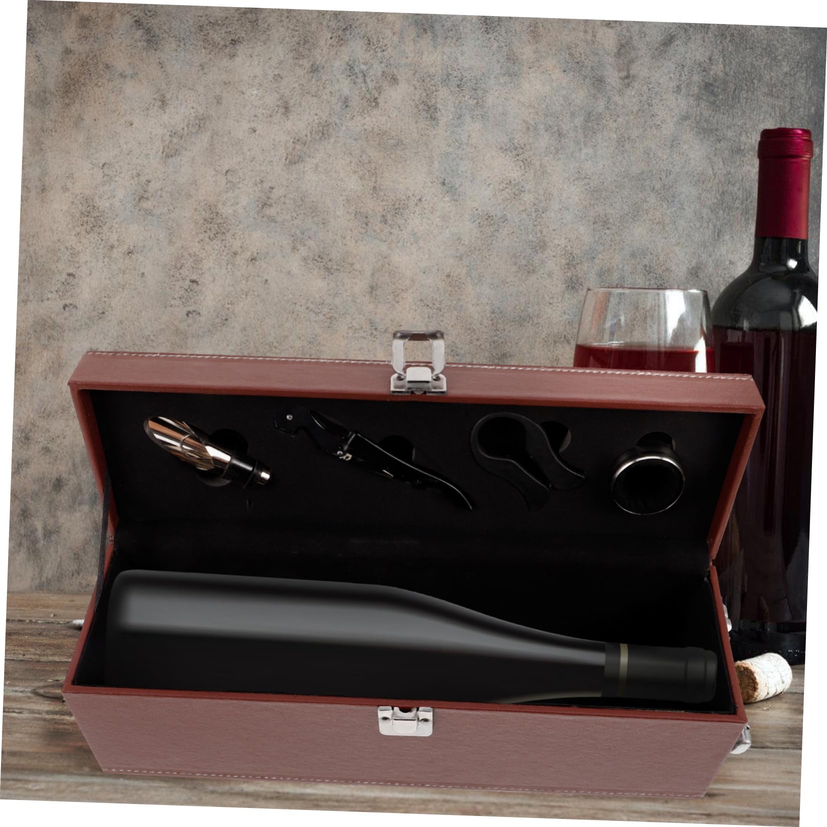 Kunstleder Weinflaschenbox Mit Griff Für Rotwein Und Bieraufbewahrung Geschenkverpackungskiste Für Und Partydekoration Schöne Weinbox Für Wein Und Biersorten