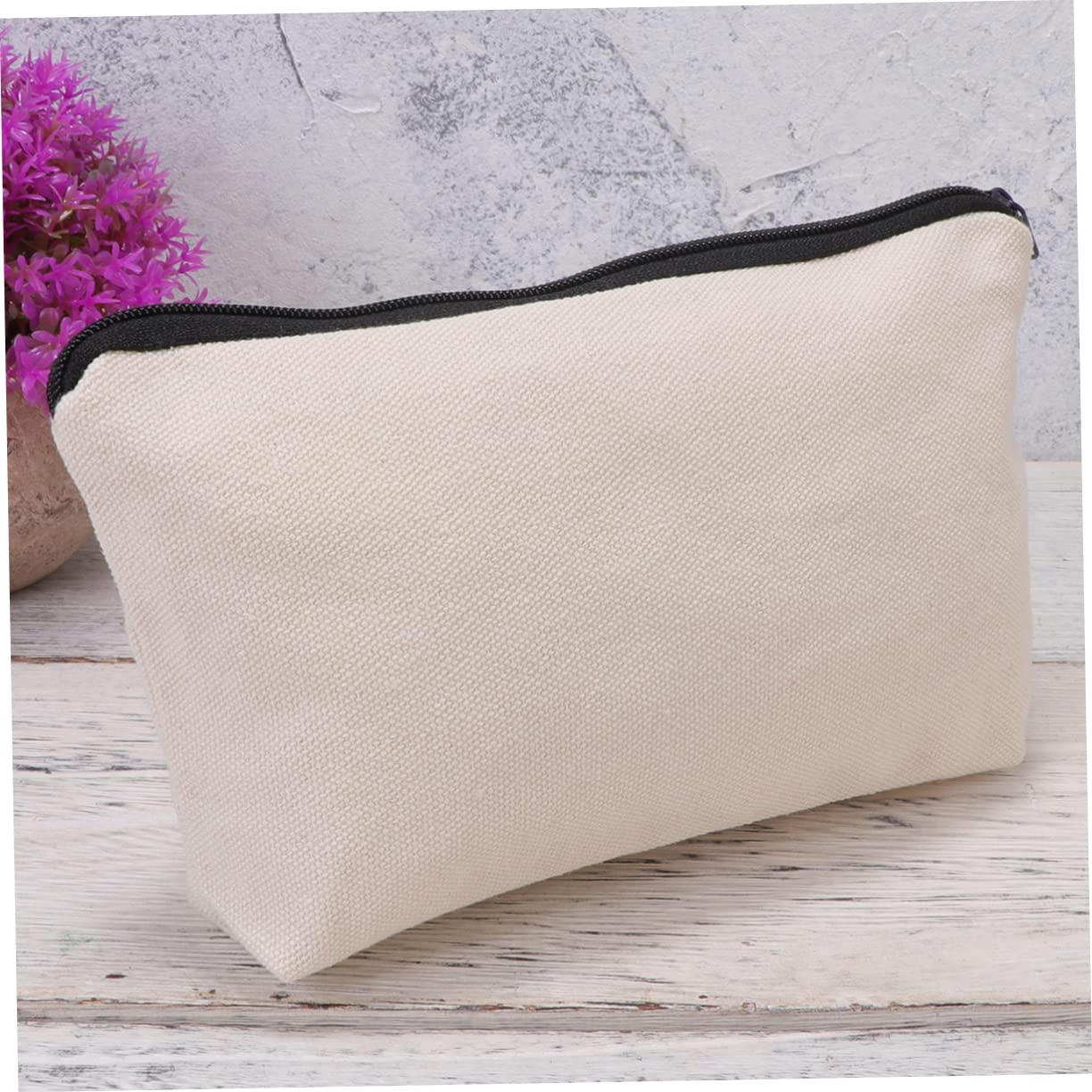 STOBOK 20pezzi Astuccio Tela Beige Con Cerniera Borsa Multifunzionale Per Cancelleria e Accessori Da Ufficio Comoda e Leggera Per Scuola e Viaggi