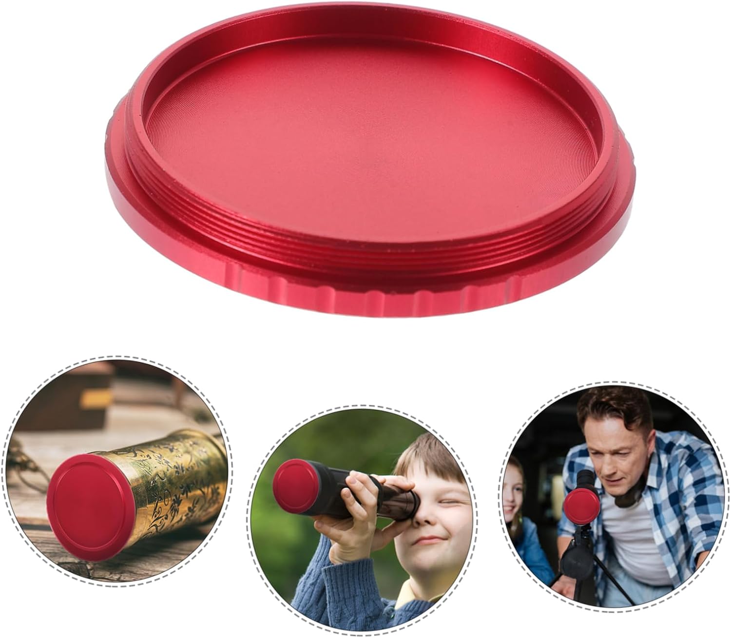 Telescope Accessories Telescope Eyepiece Caps Red Aluminum Alloy