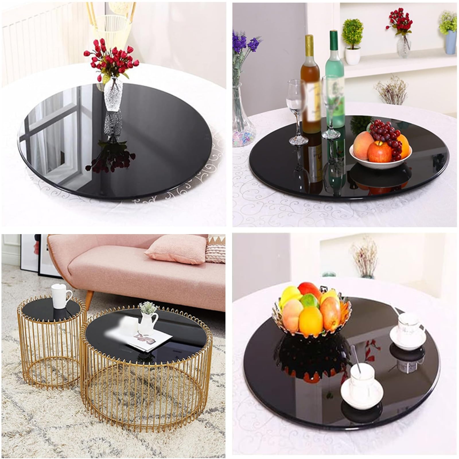 Furniture 36 Inch Glass Table Top Leg Table Round Table With Glass