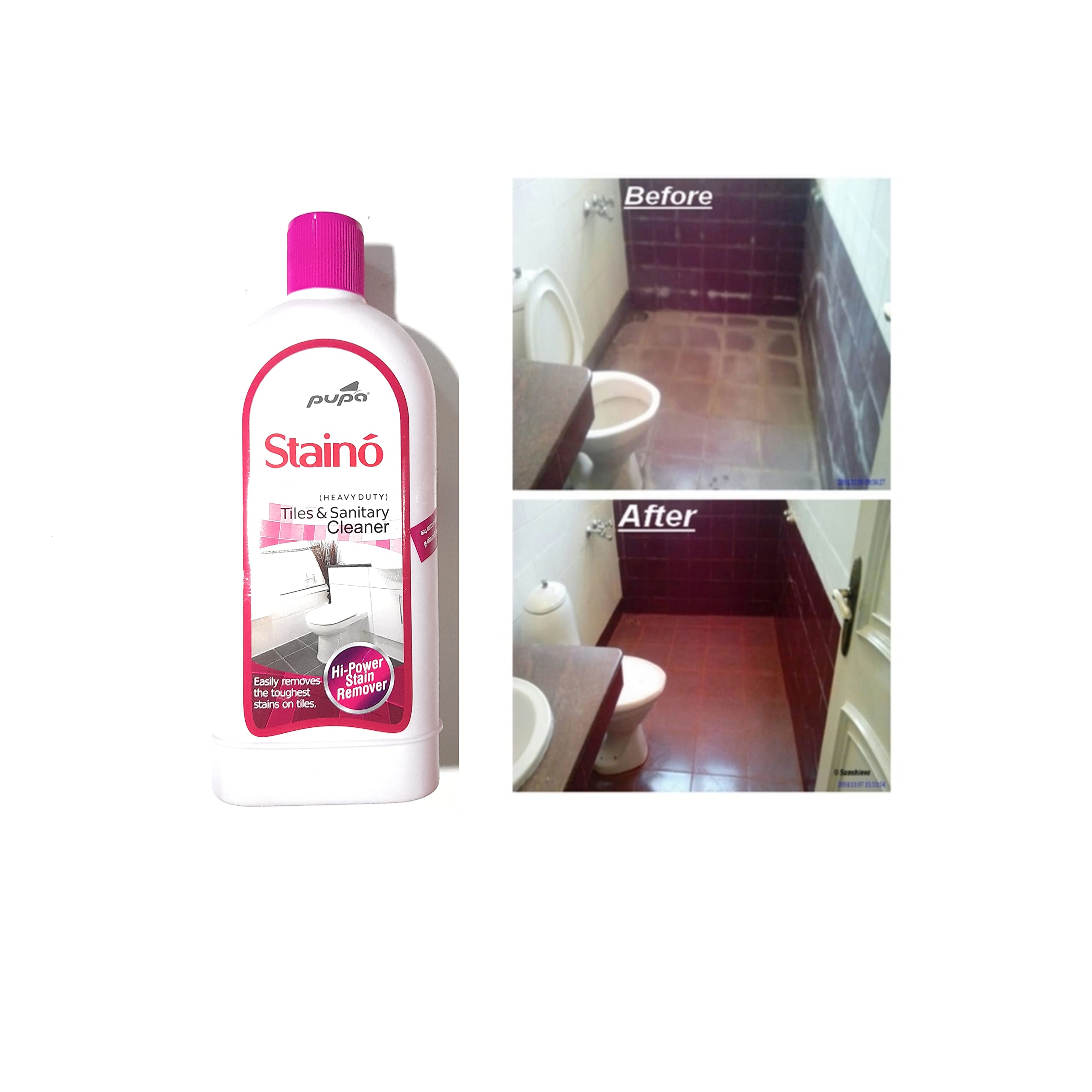 Soljardin Sunshines Pupa Staino Pink Bathroom and Toilet Tile Cleaner De-Scaler Hard Water Stain Remover (HEAVY DUTY) 550ml (B0B695S8Z5) Amazon Price History, Amazon Price Tracker