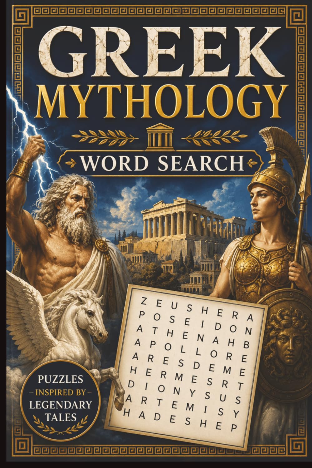 Greek Mythology Word Search: Ancient Greece Puzzles Featuring Gods, Heroes, Monsters & Legendary Tales