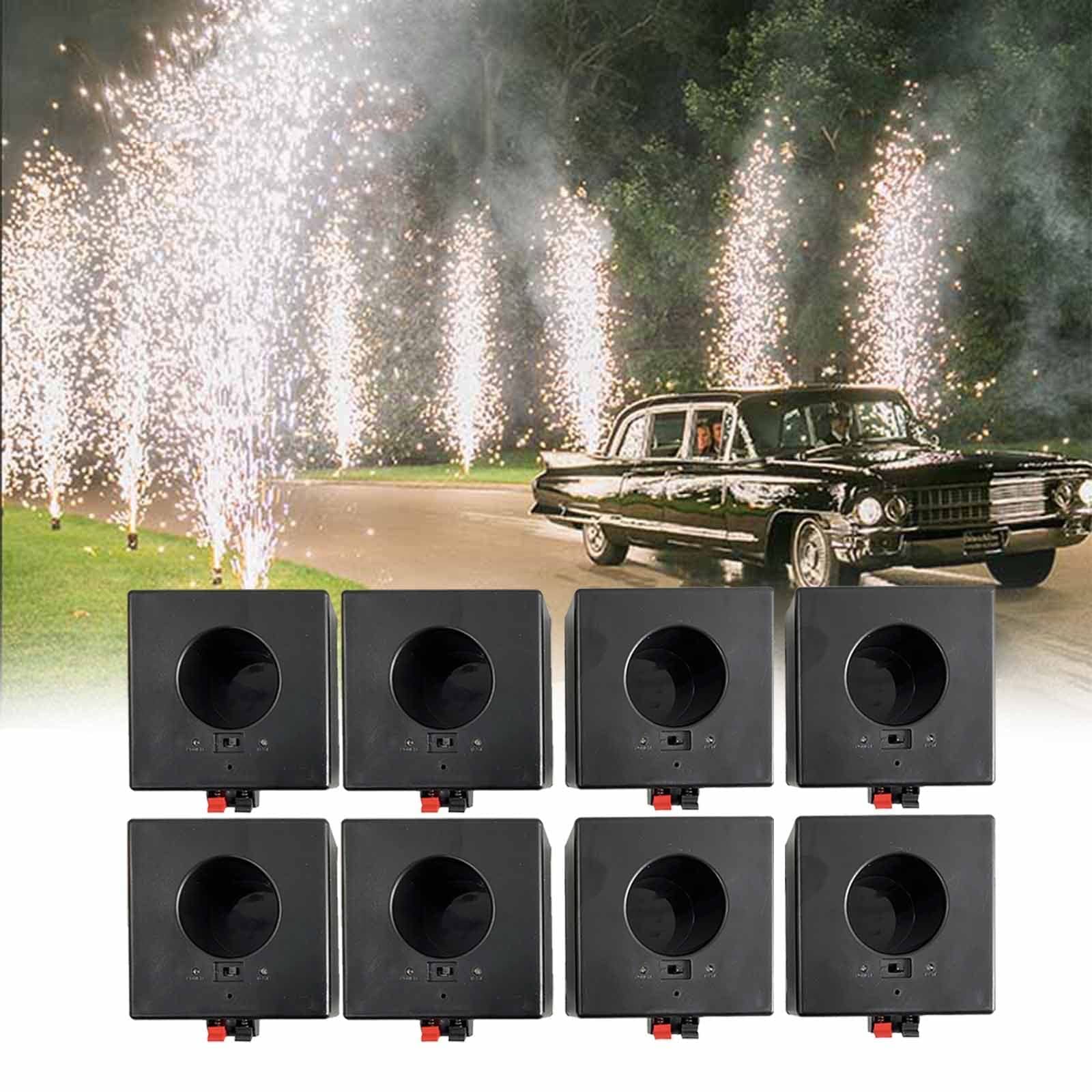 Machine à Effets De ScèNe,Fontaine Froide Fontaine Sparkular Machine,RéCepteur 8 PièCes Et Flight Case,TéLéCommande,Pour FêTe NoëL Halloween Dj Mariages-8pcs