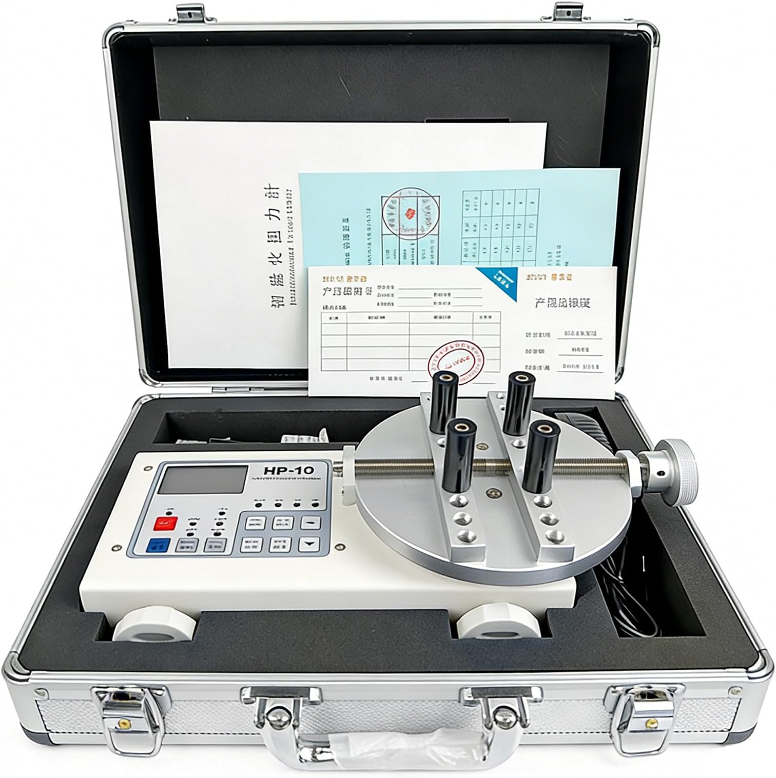 Intelligent Digital Torque Meter, Bottle Cap Torque Tester, Multifunctional Torque Tester with 2 Modes & 3 Units of Measurement, Aluminum Box (HP500)