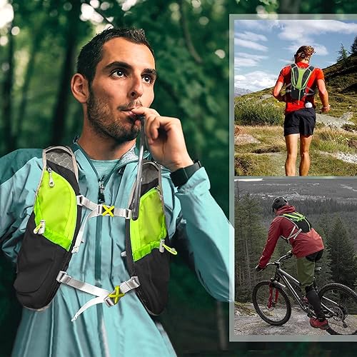 Miniatura 6 de Mochila de hidratación, chaleco de hidratación para correr con bolsa de agua de 1.5L (50 onzas) para hombres y mujeres, mochila de agua ligera para