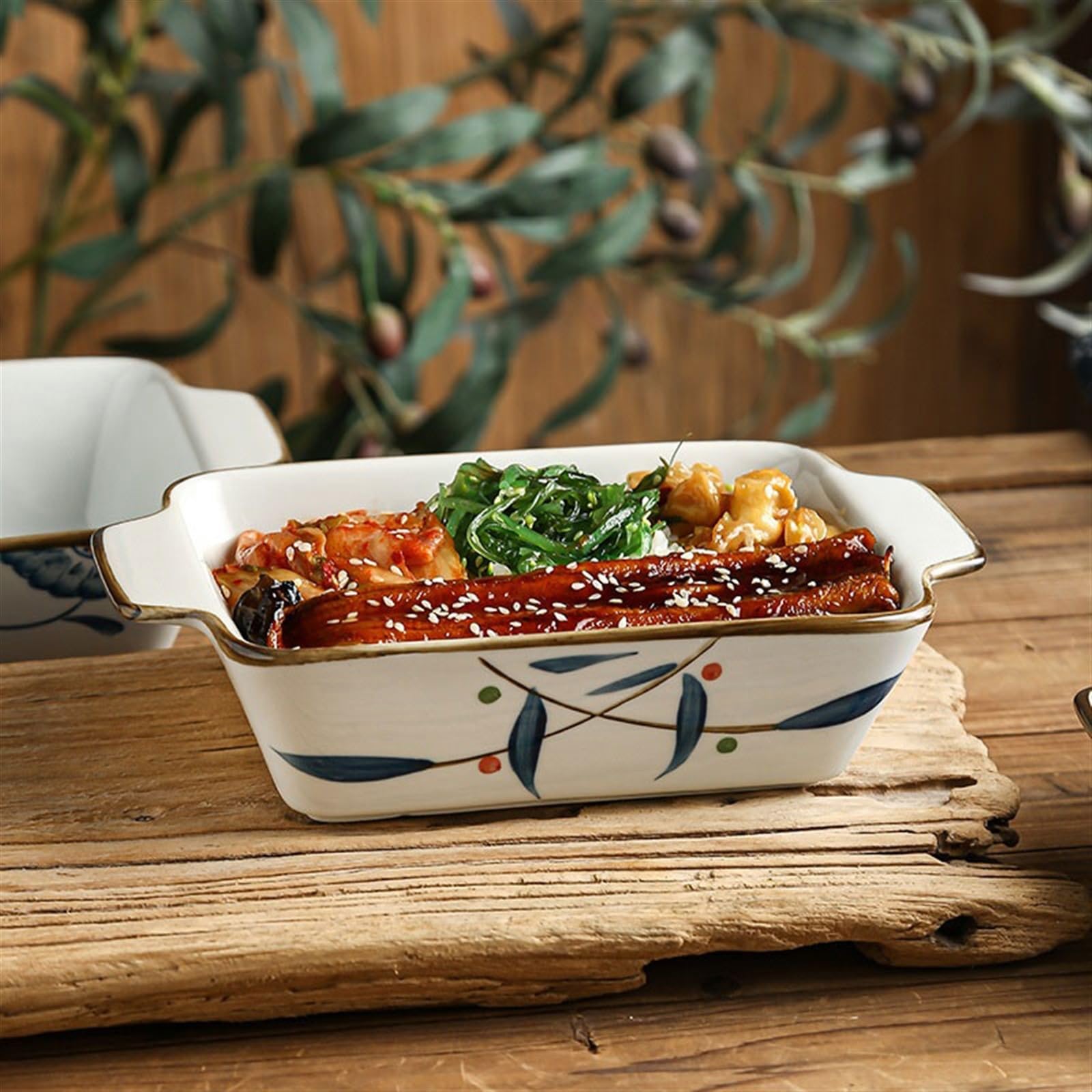 Teglie per Lasagne, Teglia da Forno in Ceramica 21,5x13,5x5,1 cm 600 ml con Doppi Manici, teglia for Lasagne Profonda