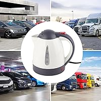 Vista 7 de Hervidor eléctrico para automóvil, portátil, 33.8 fl oz CC 24 V, encendedor de cigarrillos para coche, camión, hervidor de agua, botella para té