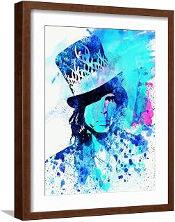 Wall Art Print Steven Tyler on Brown Frame by Nelly Glenn, 17" x 21"