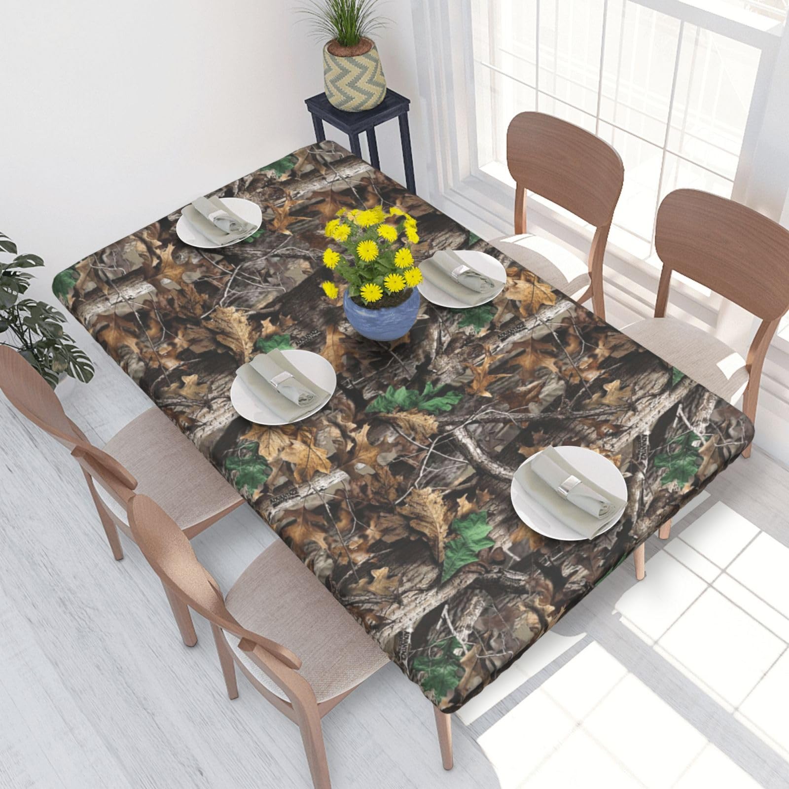 WKSGDSG Fitted Tablecloth For Dining Room 4ft, Elastic Edged Table Cover