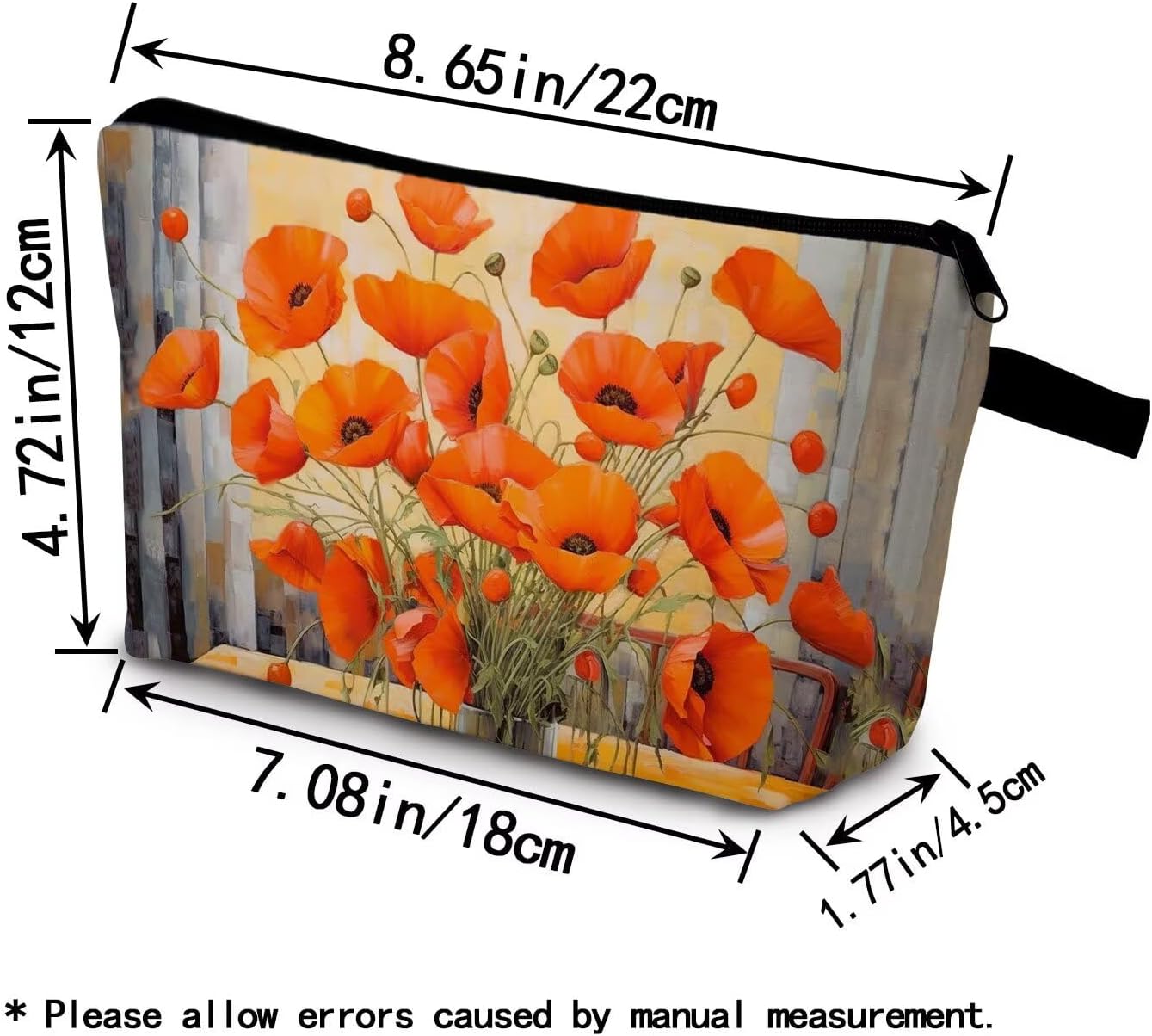 Poppy Print Small Cosmetic Bag image 2