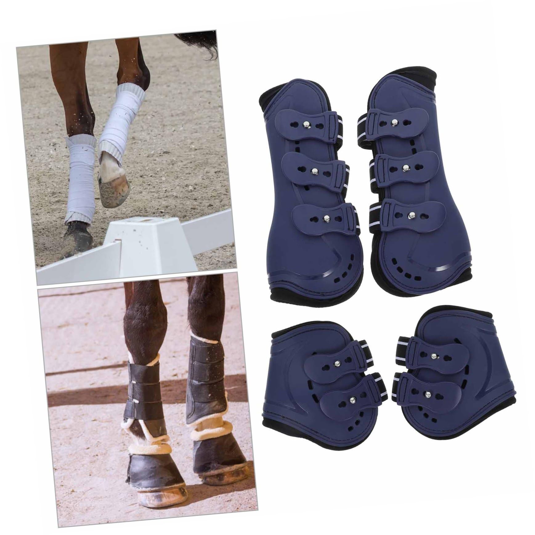 TOYANDONA 4piezas Botas De Protección Ecuestre Bota De Malla Mangas para Tendones De Caballo Flexibles Estilo Elegante