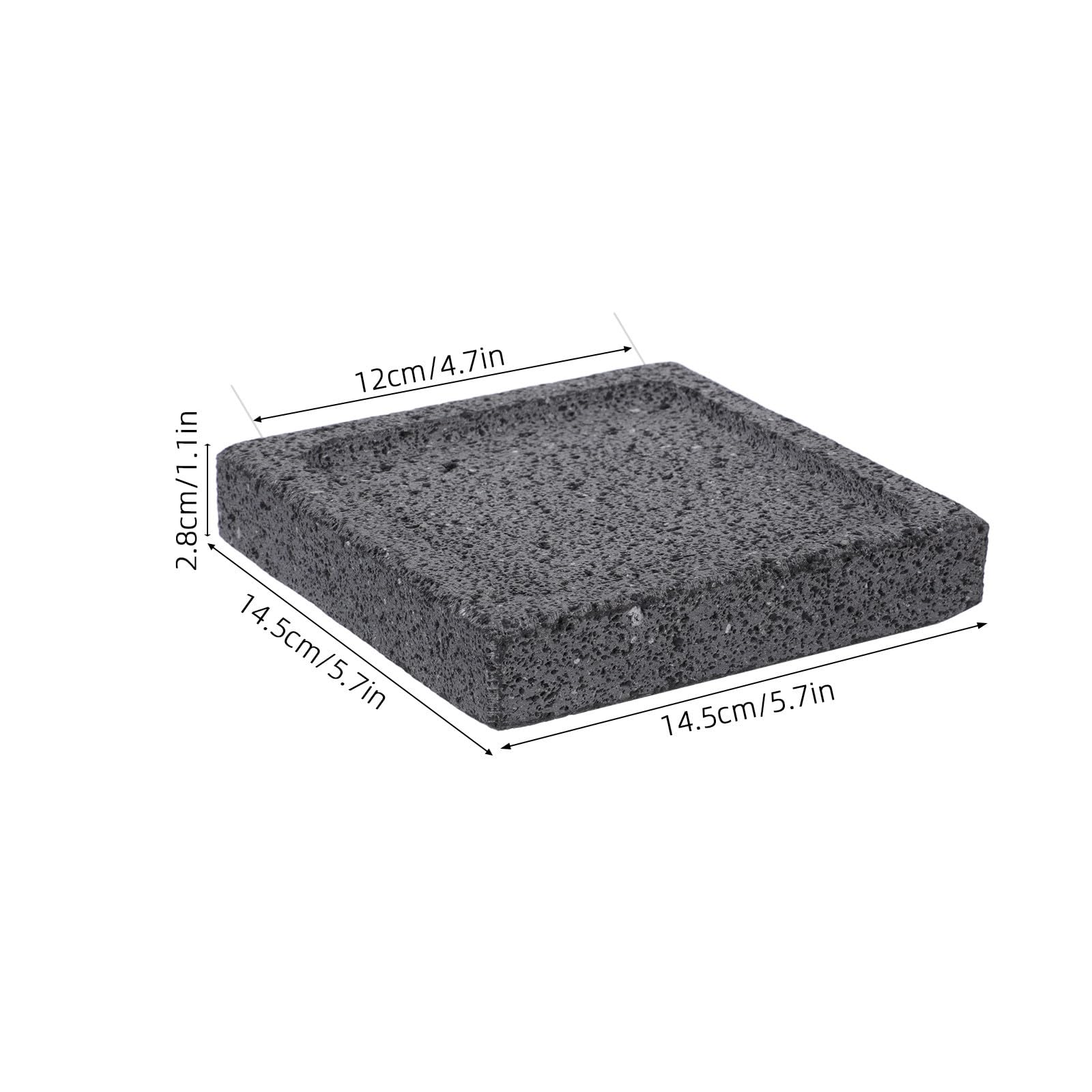 Toyvian Placa Rectangular de Piedra Volcánica para Barbacoa Coreana Distribución Uniforme del Calor y Retención de Nutrientes Adecuado para Tofu y Pescado