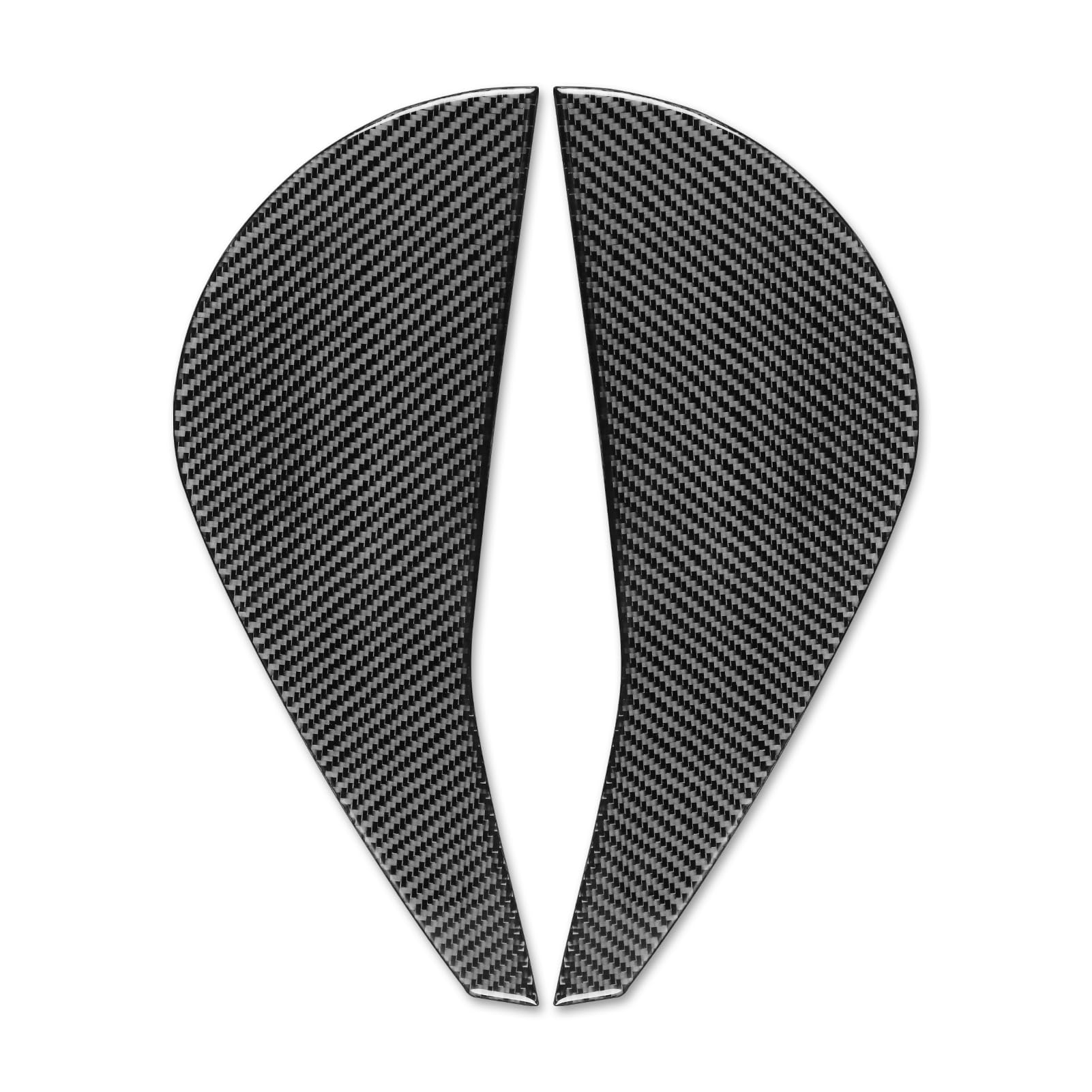 EAEO Genuine Premium Black Carbon Fiber Car Interior Stickers Car Front Gutters 2pcs for Honda Accord 14-17 Carbon Fiber Interior Accessories