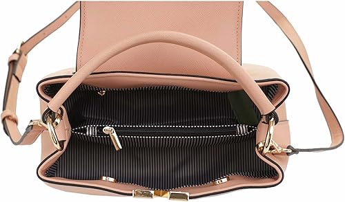 Miniatura 5 de EVVE Bolso Satchel Pequeño para Mujer, Carteras Clásicas con Asa Superior, Bolsos de Mano Cruzados de Moda con Correa para el Hombro