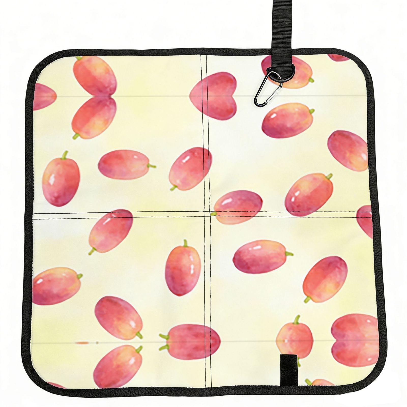 DUYIOKH Berry Vine Print Foldable Portable Seat Cushion for World Cup Games, Camping and Outdoor Activities