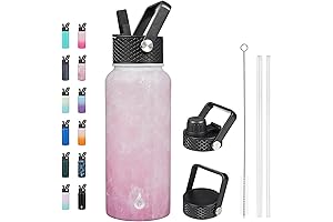 BJPKPK 32oz Insulated Water Bottle with Straw