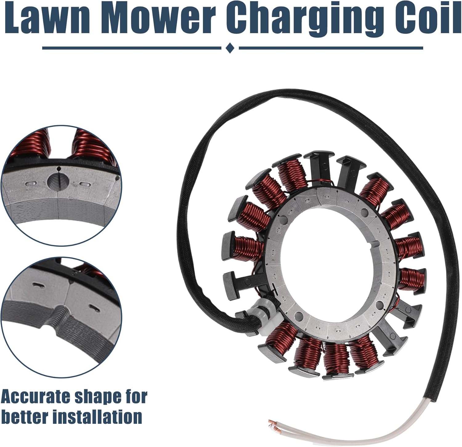 uxcell 15 Amp Stator Charging Coil for Kawasaki 4 Stroke Engine for Kawasaki FXT00V FX691V FX651V FX730V FX751V FX801V FX850V FX921V FXT00V FX481V Charging Coil W/O Plug for Lawn Mower