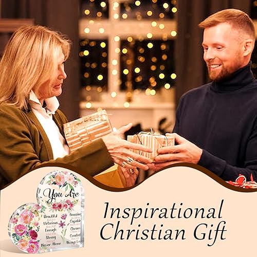 Miniatura 6 de Petitian Regalos para madres para mujeres, regalos de cumpleaños para madre de hijahijo, acrílico transparente en forma de corazón, regalos de