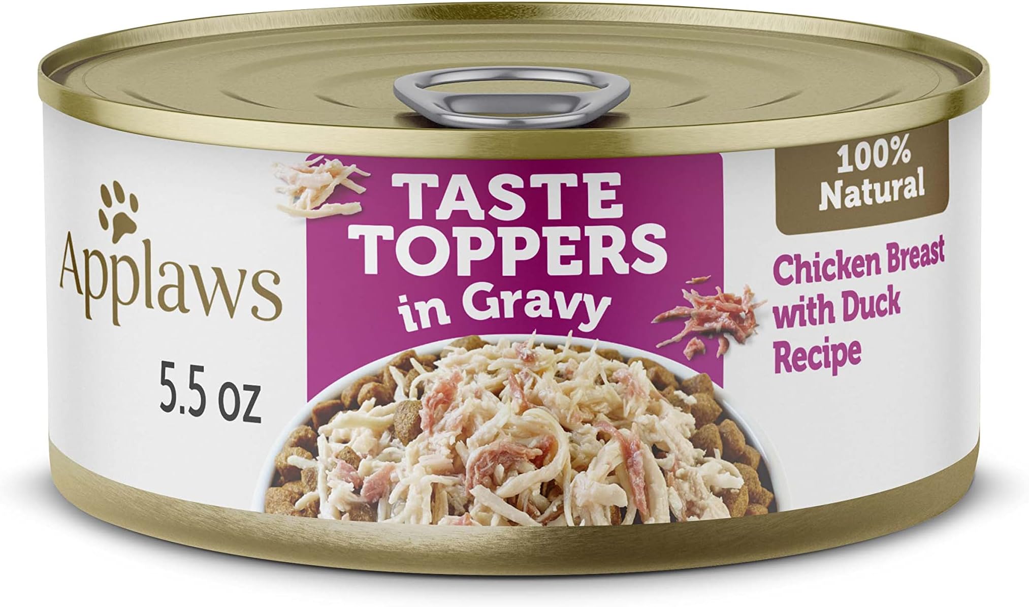 Taste Toppers, Grain-Free Dog Food Topper, Limited Ingredient, Chicken Breast with Duck in Gravy (12 x 5.5oz Cans)