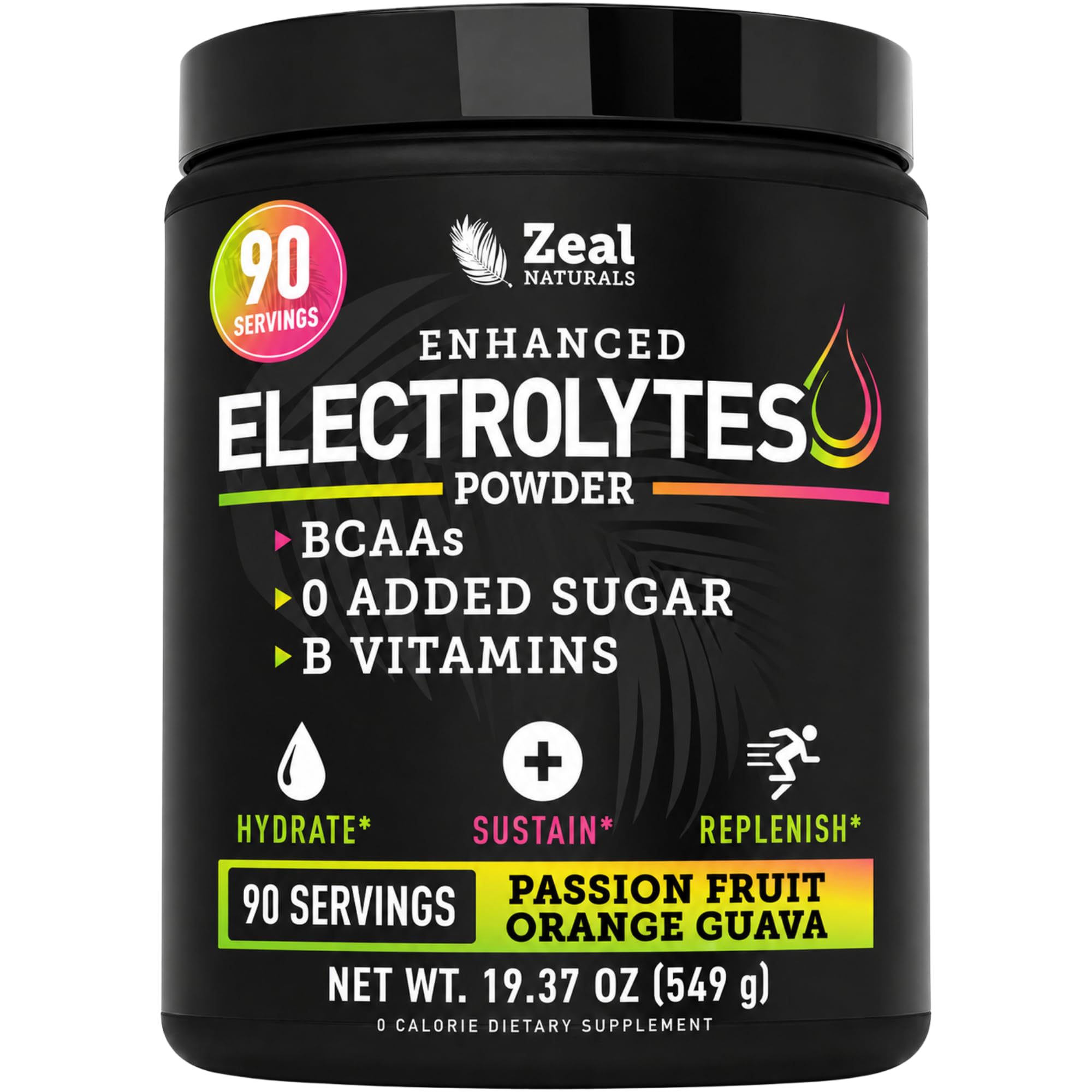Zeal Naturals Electrolyte Powder - 90 Servings | Keto Electrolytes Powder | Zero Sugar, BCAAs, B-Vitamins | Potassium, Zinc, Magnesium | Hydration Powder Recovery Drink | Lemon Berry — Amazon image 9