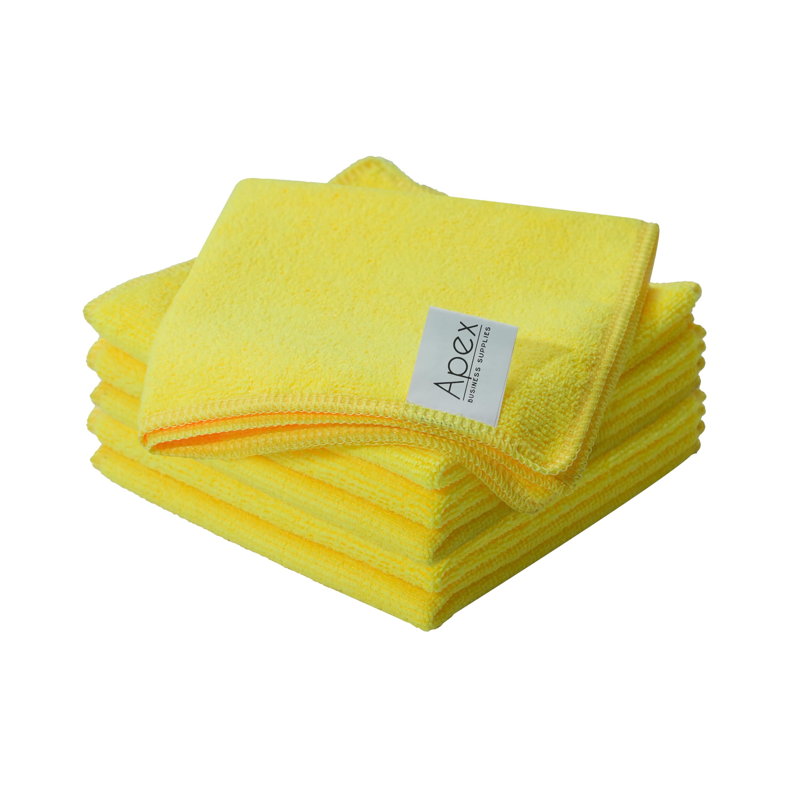 Apex Business Supplies Microfibre Cloth 5 Pack,Reusable Kitchen Microfibre Cleaning Towels Dish Cloths,Lint Free Washable Duster Rags Cloth for Home,Windows,Car,Motorbike,32 x 32 cm