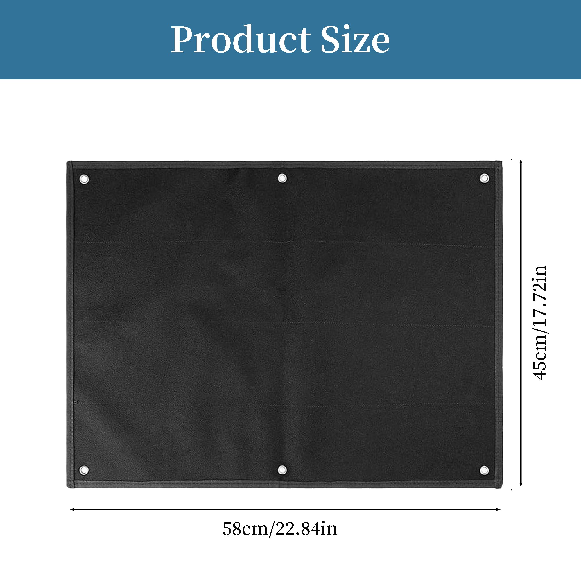 1 Pezzo Pannello di visualizzazione tattico, Piastra espositiva tattica militare con toppa, Patch tattiche per militari con pieghevole, per patch militare, con occhielli (Nero, 58 x 45 cm)