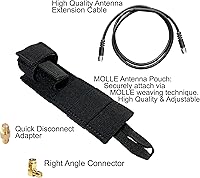 Vista 2 de Kit de reubicación de antena táctica (compatible con Motorola, Kenwood, EF Johnson y Tait) (cable negro de 18 pulgadas)