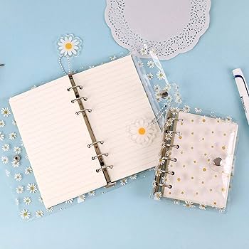 Amazon | かわいいリトルデイジーノートA6/A7透明6リング