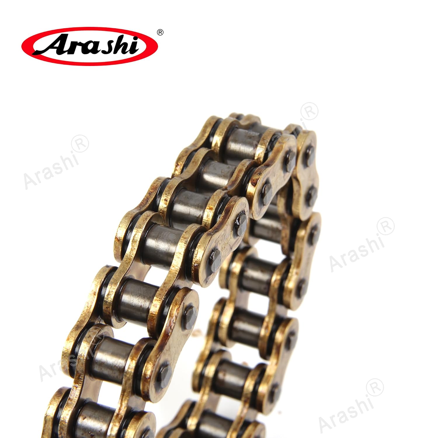 Arashi 428 O-Ring Drive Chain 136 Links with Connecting Master Link for Kawasaki KE125 1976-1983, Z125 Pro 2017-2022, KE175 1980-1983, Motorcycle Accessories Parts Gold