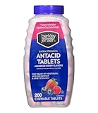 berkley jensen Extra Strength Antacid Tablets Chewable - 750mg Calcium Carbonate Antacids for Heartburn, Acid Indigestion, Upset Stomach Relief - Assorted Berry Flavor - 200 Count (Pack of 1)