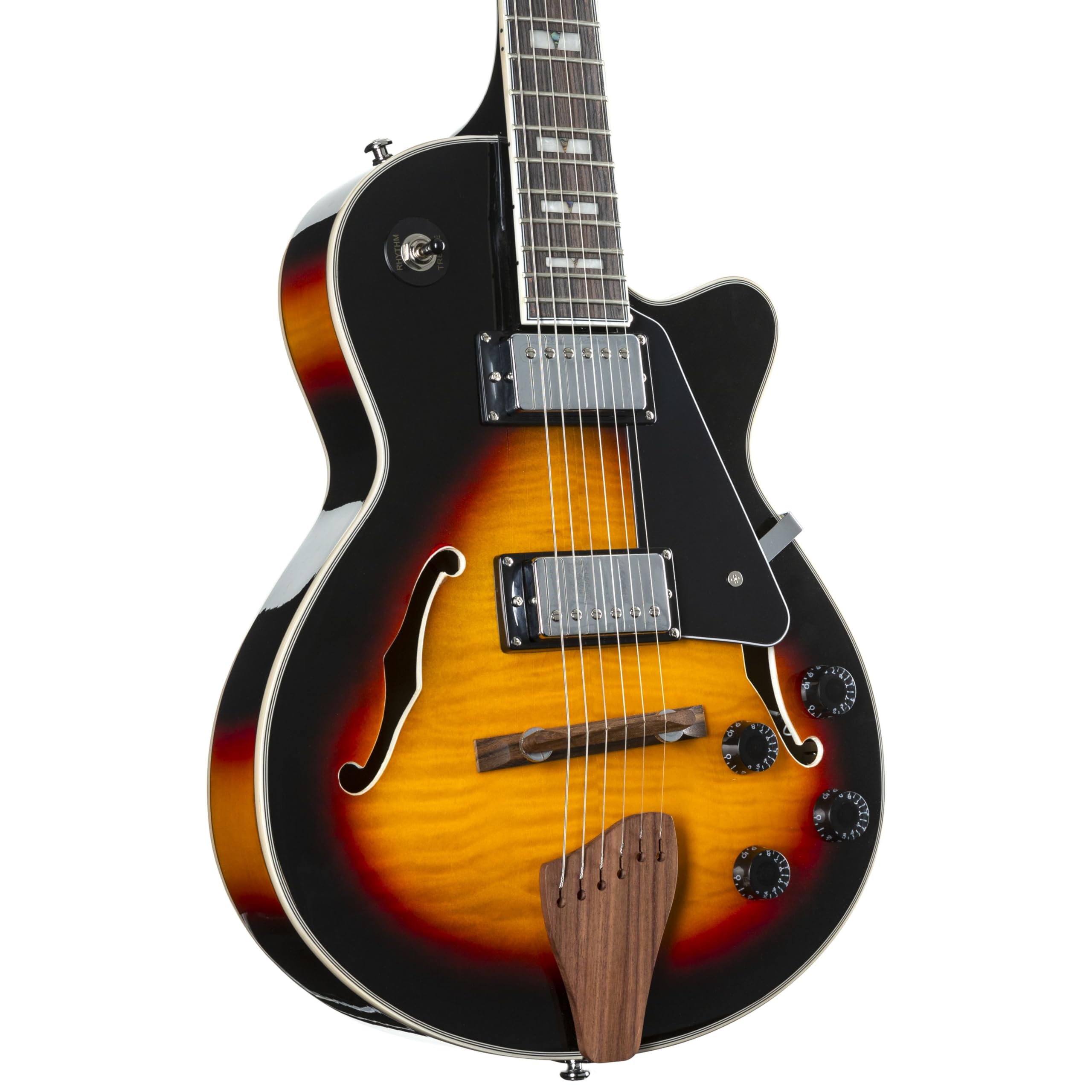 J & D SA MINI Sunburst - Guitare Semi Acoustique