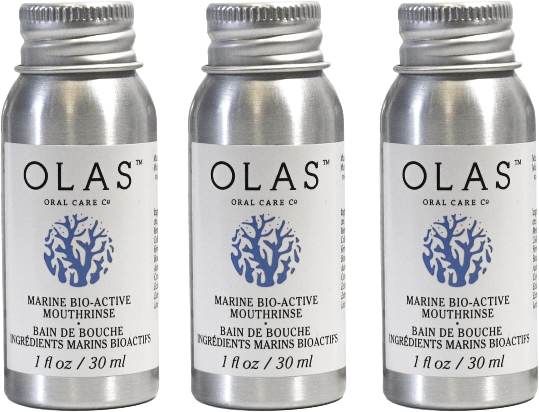 - Alcohol Free Mouthwash & Oral Rinse - Marine Bio-Active Mouth Rinse with Essential Oils & Antioxidants for a Healthy Oral Microbiome - Fluoride Free Natural Mouthwash (3 Count, 1 Fl Oz Each)